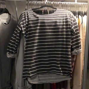 Striped Charcoal & White Sweater